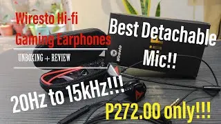 2021 Budget Hi-Fi Gaming Earphones (Wiresto Unboxing + Review) - Below 500 Pesos