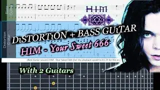 (Best Guitar Lesson) HIM - Your Sweet 666 (slow speed for lesson)