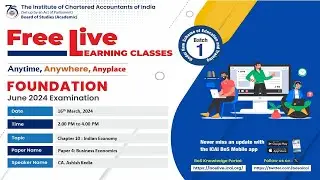 Foundation Paper 4: BE | Topic: Chapter 10 : Indian Economy | Session 2 | 16 March, 2024