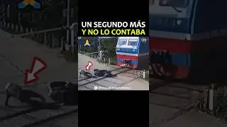 Un Segundo M&aacute;s y No lo Contaba: El Milagroso Escape de un Hombre en el Carril del Tren