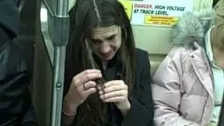 CTA Blue Line rider has a problem. Hair today, gone tomorrow