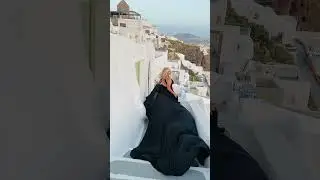 Flying Dress photography at Santorini
