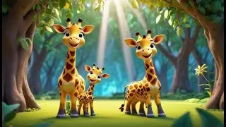 Ten Baby Giraffes Stretch Up Tall | Fun Kids Song | Nursery Rhymes and Learning Songs