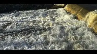 January 16, 2024 LIVE action Wharton Falls on Washington Pond from the Old Mill in Wharton, NJ