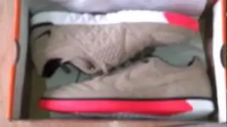 Nike5 Streetgato Khaki/Solar Red Street Soccer/Football Shoe