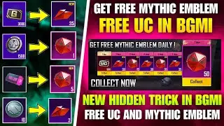 Hidden Trick 😱 Get Free Mythic Emblem || How To Get Free Mythic Emblem In Bgmi || Free Mythic Emblem