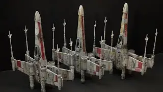 Bandai Star Wars 1/48 X-Wing Moving Edition. Red 5, Red 3 & Red Leader