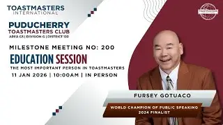 Education Session | 200th Milestone Meeting | PTC | Fursey Gotuaco | 11 JAN 2026 | Puducherry | 10AM