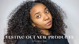TESTING OUT NEW CURLY HAIR PRODUCTS! 👩🏽&zwj;🦱🤍 | refreshing routine ft KeraCare | gifted