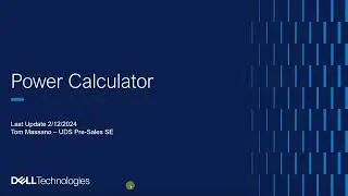 Dell Power Calculator