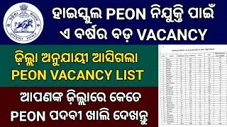 HIGH SCHOOL PEON VACANCY ନିଯୁକ୍ତି କେବେ ଆସିବ ଦେଖନ୍ତୁ // HIGH SCHOOL PEON VACANCY IN ODISHA 2025