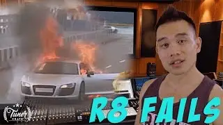 How NOT to Drift an Audi R8 - Crashes Fails and Drifts
