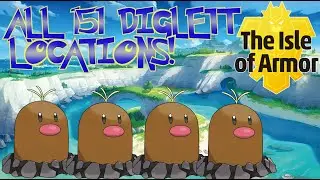 Diglett Locations Isle of Armor | Pokemon Sword & Shield DLC | Where to Find FIELDS OF HONOR (P1)