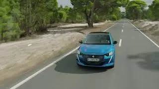 The new Peugeot 208 GT Line in Vertigo Blue Driving Video