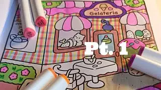 Coloriamo insieme una gelateria pt. 1 #art#arte#gelateria #perte @bebilubooks 