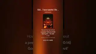 Christian, the devil is tricking you