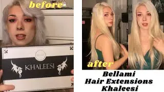 Unboxing/Review of Bellami Khaleesi clip in extensions ash blonde #60