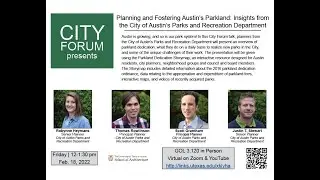 City Forum: Austin Parks and Recreation Department, February 18, 2022
