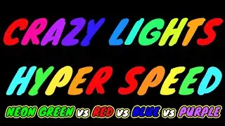Hyper Speed- Crazy Led Lights- Neon Green vs Red vs Blue vs Purple- 1 Hour 4K.