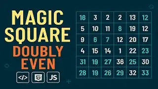 Build a Doubly Even Magic Square: Fully Functional Algorithm Using HTML, CSS, JS