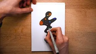 Easy to draw | Space Cup of Coffee | Planets and Stars