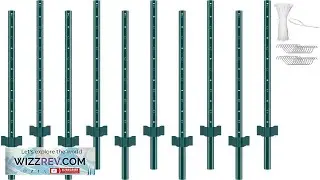 VEVOR 4 Feet Fence Post 10 Pack T Post Heavy Duty Metal Fence