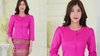 Thai Traditional Blouse And Skirts/Women Shirt Lao Vintage Silk Clothing 2024 #fashion #skirt #thai