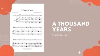 A Thousand Years - Cello Sheet Music