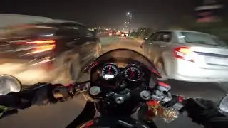 Code 6 caferacer beast mode on highway with atom exhaust pure sound 