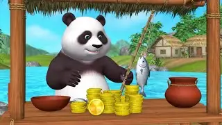 Poor Panda Becomes Rich 🐼💰 | Funny Story for Kids | Panda Finds Treasure