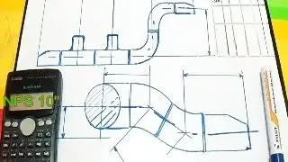 Piping - How to Find Fittings Take Off using Reducer Tee 90, 45 deg Elbow
