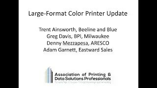 Wide Format Color Printer Update