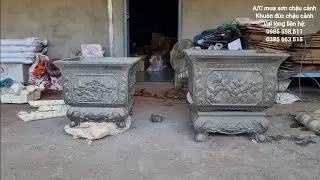 Đúc 2 mẫu khuôn chậu vuông 60 và 70 dáng cao 2025
