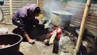 sabai busy busy afno afno kam maa😃/ cutting meat for party🎉🎉