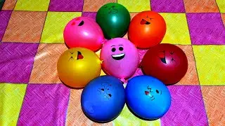 Compilation Satisfying Video Popping Nine Water Color Balloons Reverse Asmr Part 1