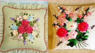 Elegant Gorgeous Beautiful Embroidery and Simple Frilly Cushion Design