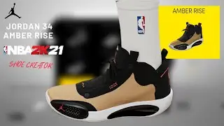 Jordan 34 Amber Rise in NBA2K21 Next Gen Shoe Creator
