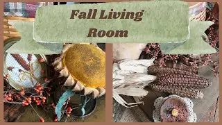 Fall Living Room Decorating Ideas | Vintage Primitive Style 🍂