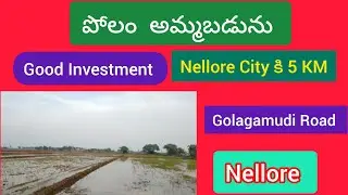 LAND For Sale in opp.HP Gas Station Golagamudi Nellore 8977160792