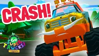 Clumsy Zap! | Funny Monster Truck Crash Song | Go Super Trucks!