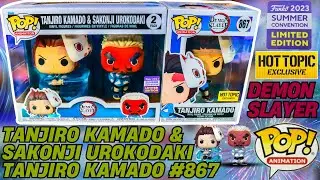 DEMON SLAYER FUNKO POP || TANJIRO KAMADO & SAKONJI UROKODAKI TWO PACK | TANJIRO KAMADO 867 HOT TOPIC