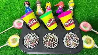 Satisfying Video I How to make Glossy Lolipops in to Heart Pool AND Rainbow Painted Cutting ASMR 
