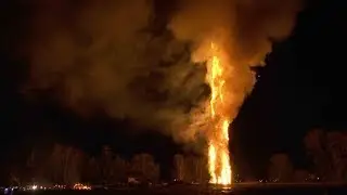 Austrian town claims world record for tallest bonfire
