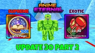 В ANIME ETERNAL я получил новый экзотический рождественский урон и новые мощные баффы!