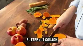 Roasted Squash & Apple Soup with Pangrattato and Fried Sage