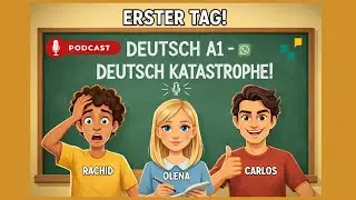 Podcast: Erster Tag im Deutschkurs Folge 1 (A1.1) – Hören, lachen und Deutsch lernen