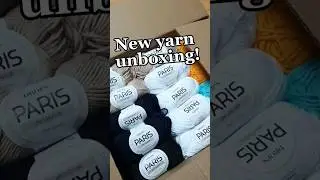 Drops paris yarn unboxing #dropsparis #cottonyarn #newyarn #yarnhaul #crochet #haken #shortsfeed