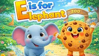 E is for Elephant 🐘 | ABC Learning for Kids | Crackling Cookie