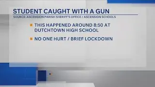 Student in custody after gun brought onto high school campus in Ascension Parish, officials say
