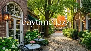 TERRACE CAFE JAZZ | CALM OUTDOOR COFFEE MOMENT 🌿😌 | BACKGROUND MUSIC